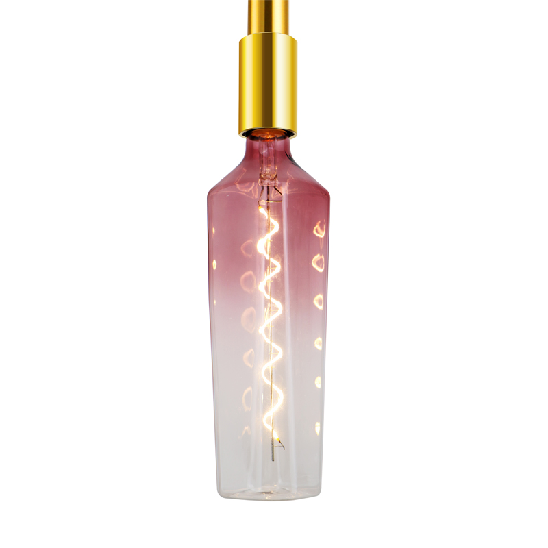 Whisky Gradient růžové 4w láhev tvar multi barevné dekorace módní vedl spirálové vlákno světlo