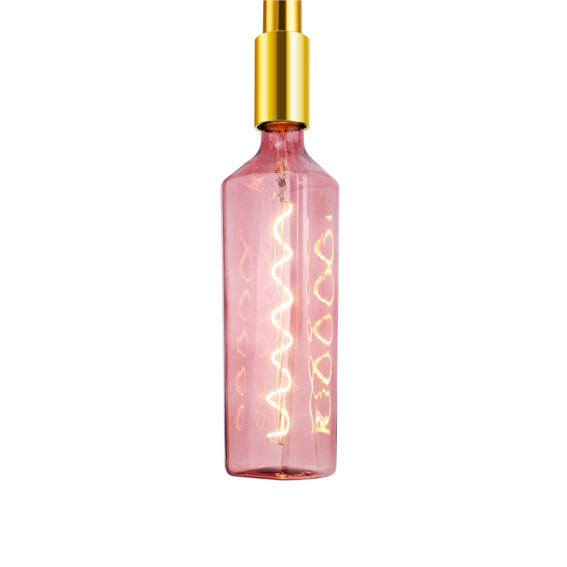 Whisky Gradient růžové 4w láhev tvar multi barevné dekorace módní vedl spirálové vlákno světlo