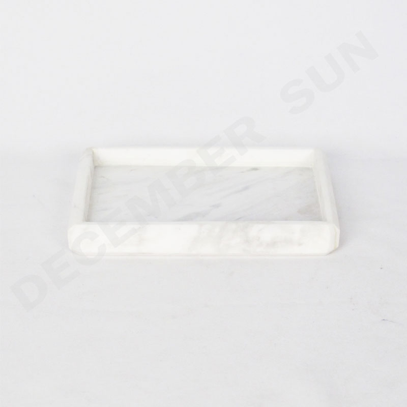 Ručně vyrobený bílý mramor servírovací podnos set