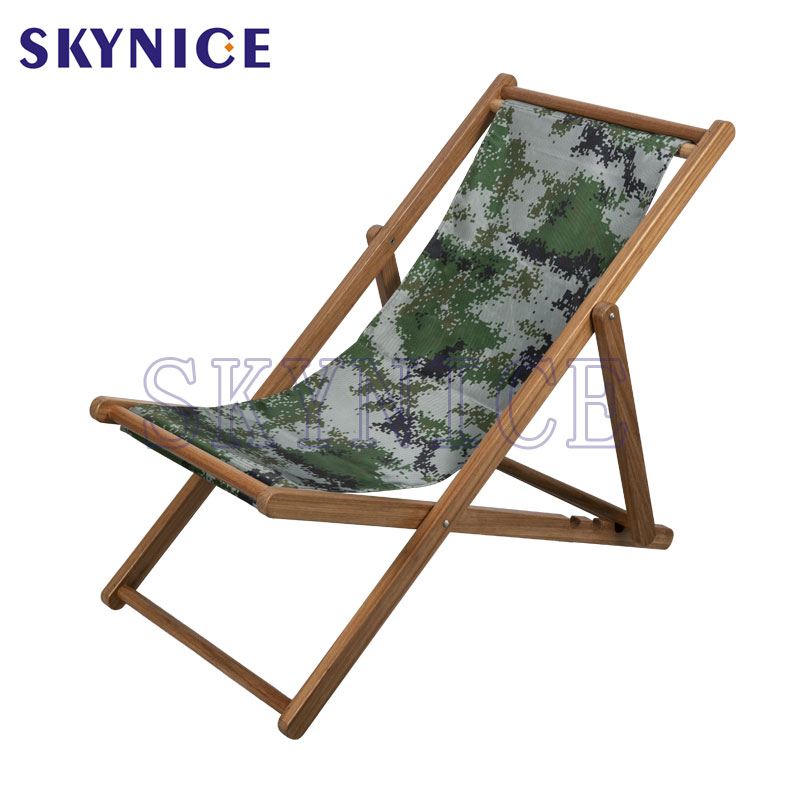 Podnik Hot Sale Wooden Canvas Folding Reclining Beach židle