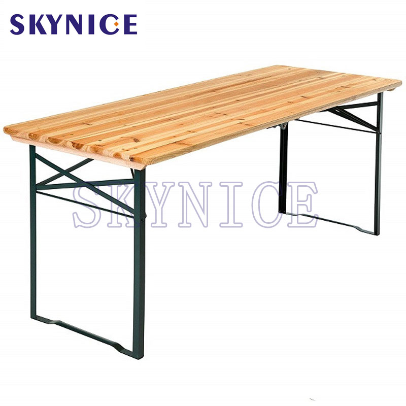 3 PCS Beer Table Bench Set skládací dřevěný horní piknikový stůl