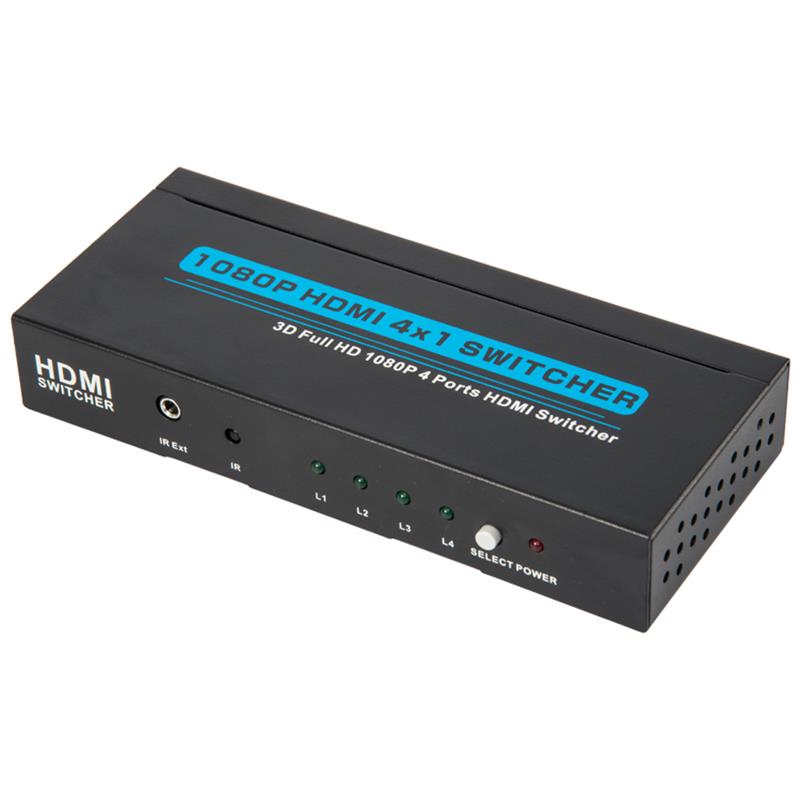 V1.3 HDMI 4x1 Switcher podporuje 3D Full HD 1080P