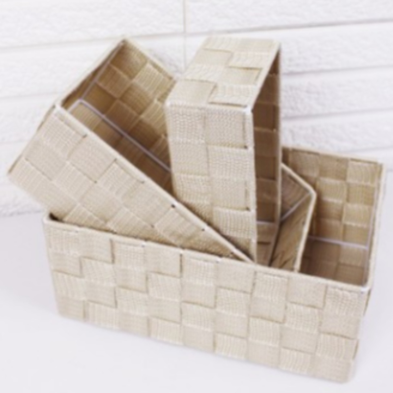 Ručně tkaný polypropylenový textilní koš