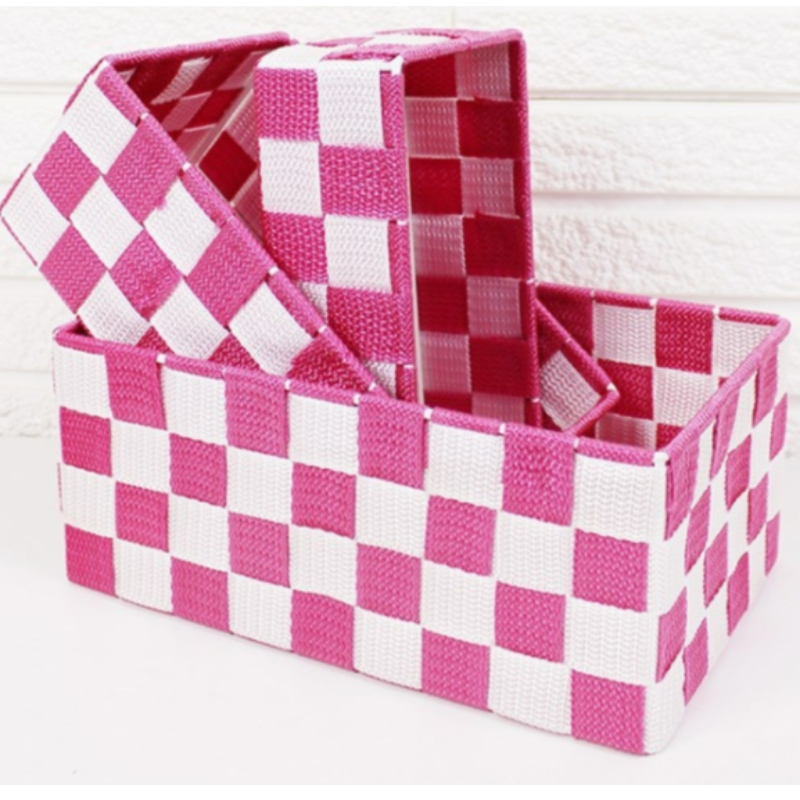 Ručně tkaný polypropylenový textilní koš