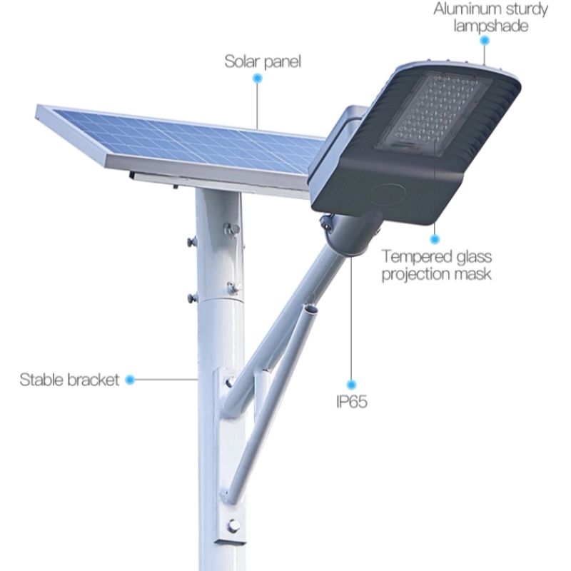 ip65 vodotěsný venkovní 30w 50w solární led pouliční osvětlení