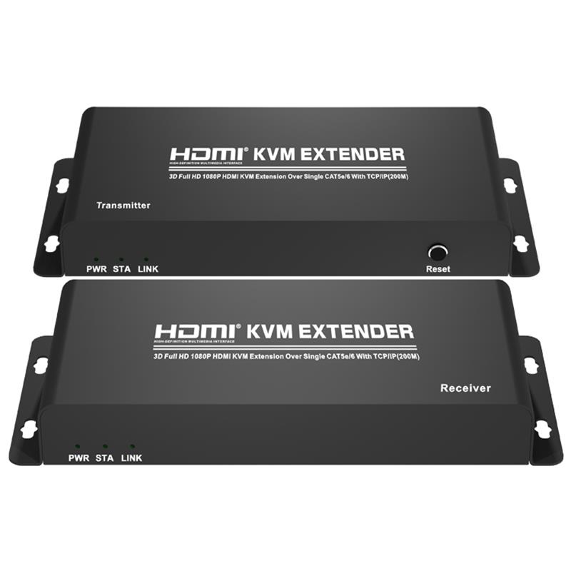 HDMI KVM Extender 200m přes jeden CAT5e / 6 s podporou TCP / IP Full HD 1080P