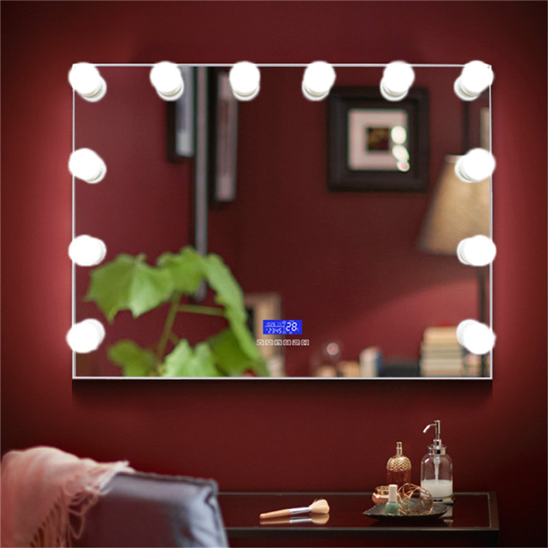 Dekorativní Krása Vanity Touch Screen Bluetooth Mirror Wall-monted Hollywood led marnivost zrcadlo