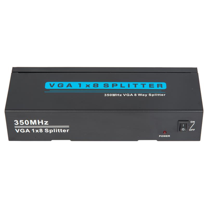 350MHz 8 Way VGA 1x8 Splitter Support 1080P