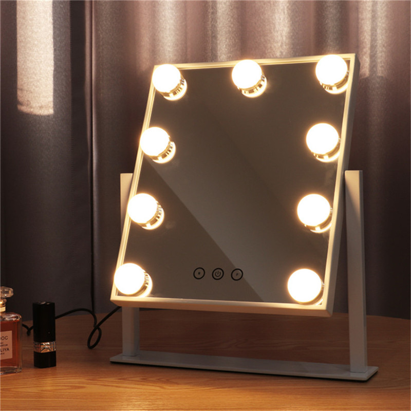 Dotykové ovládání Dimmable Brightness 360 Rotting Vanity Make Hollywood Mirror s 12 LED bulbs