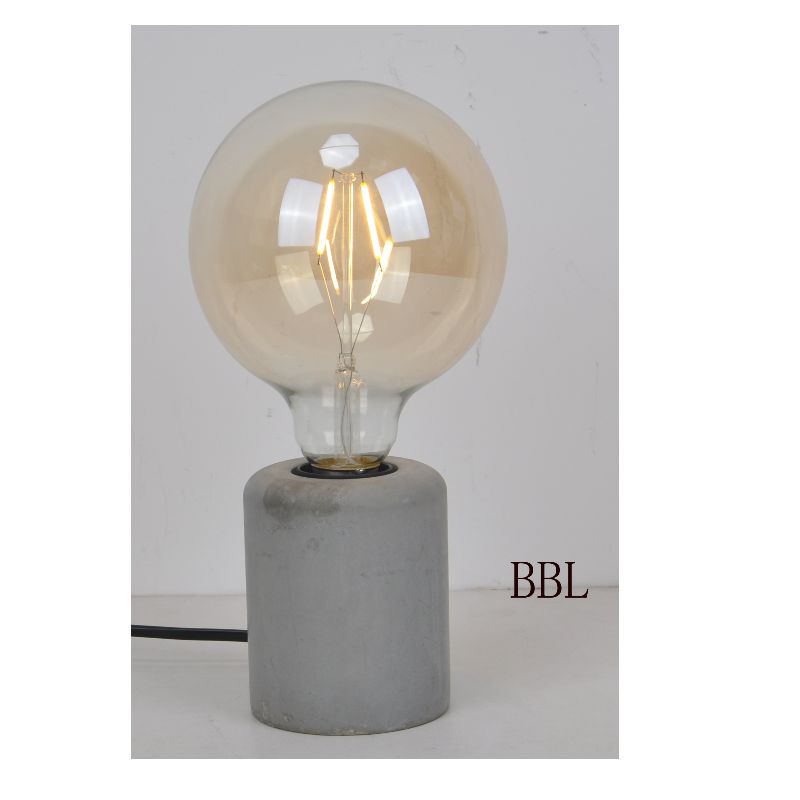 Stolní lampa s malým sloupkem betonové základny