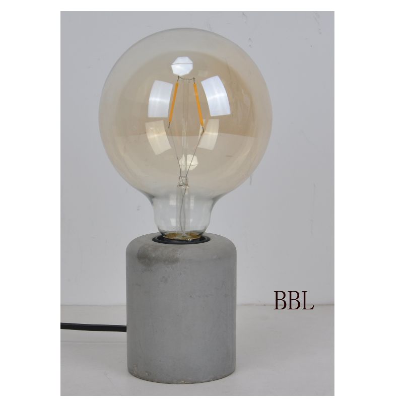 Stolní lampa s malým sloupkem betonové základny