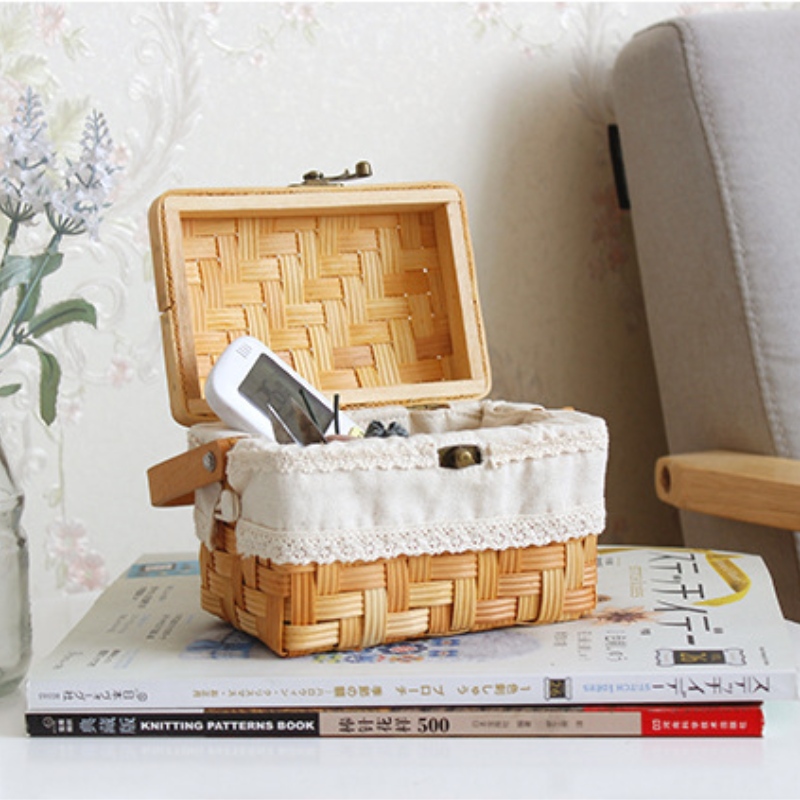 Dřevěný košík s víkem