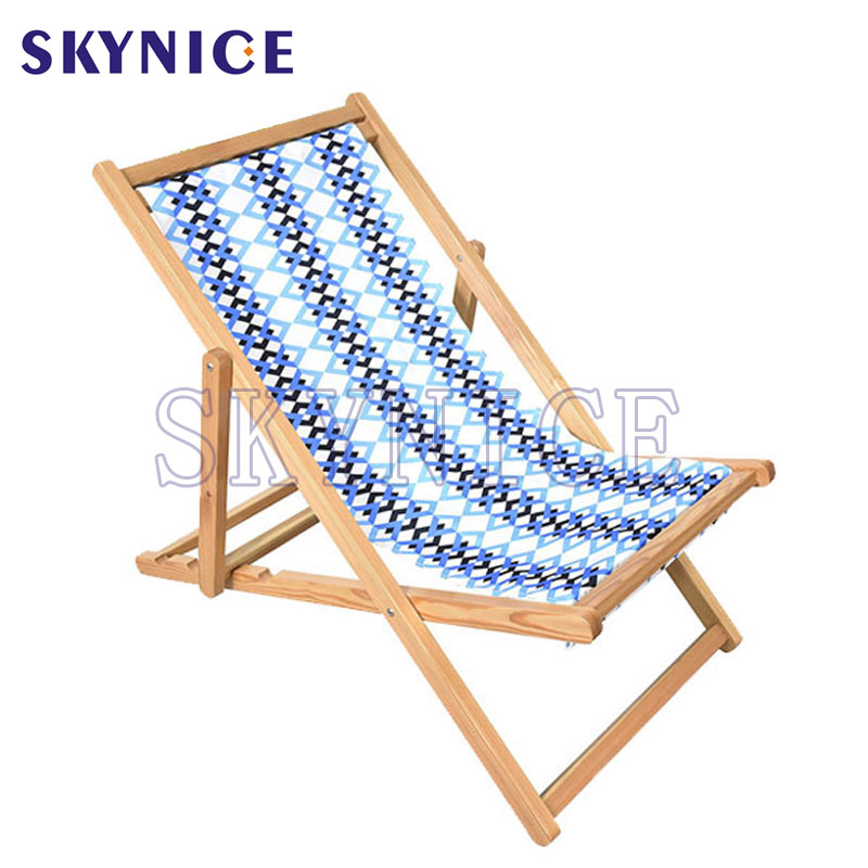 Dřevěná venkovní skládací rybářská paluba Garden Beach Chair