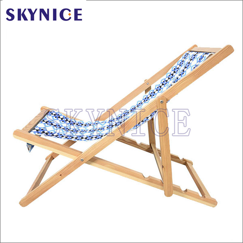 Dřevěná venkovní skládací rybářská paluba Garden Beach Chair