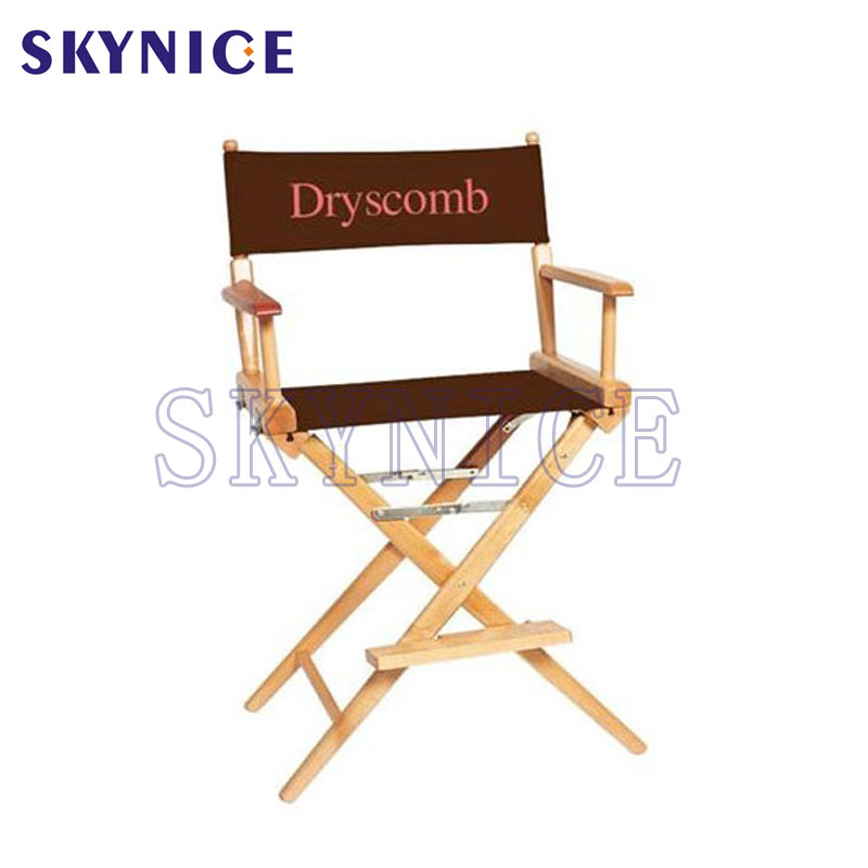 Natural Frame Custom Wooden Foldable Director Chair with LOGO