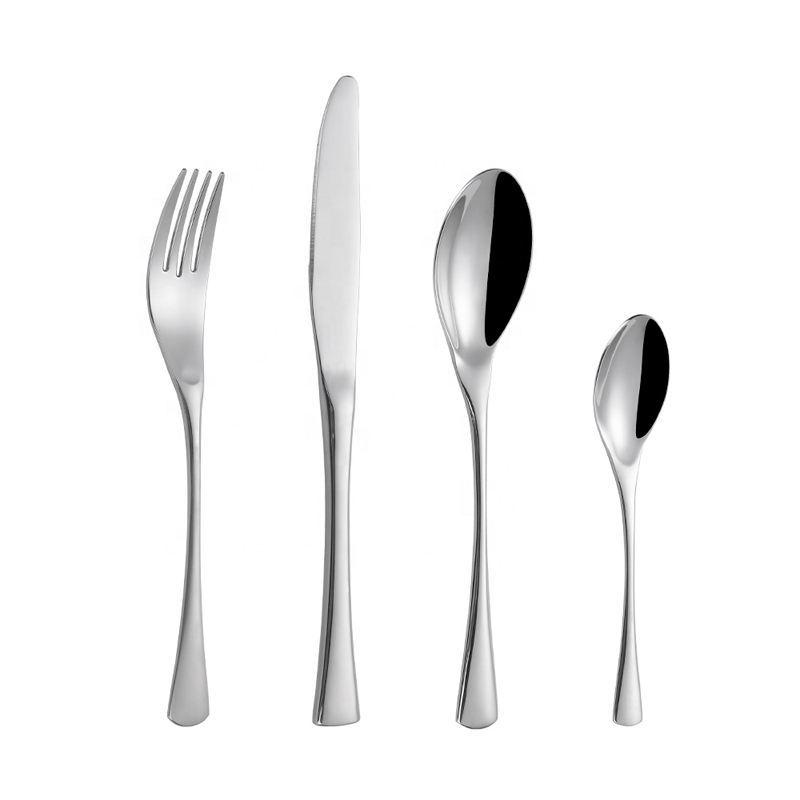 Velkoobchod Gold Silverware 18/8 Golden Western Custom Logo Flatware Stainless Steel Metal Hotel Restaurace Cutlery Sada