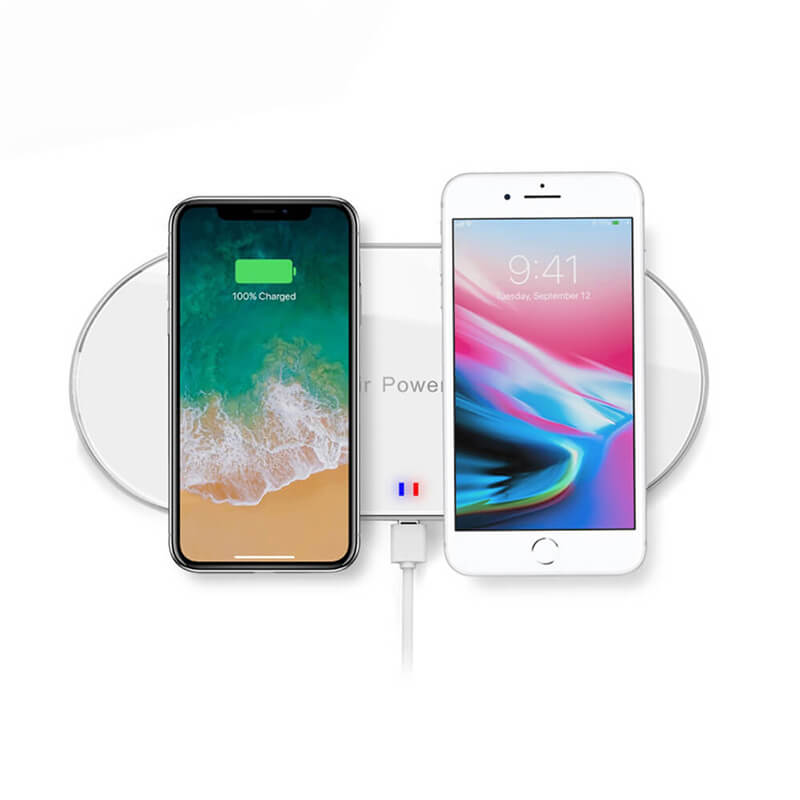 Duální bezdrátová nabíjecí podložka (pro telefony iPhone nebo Android)
