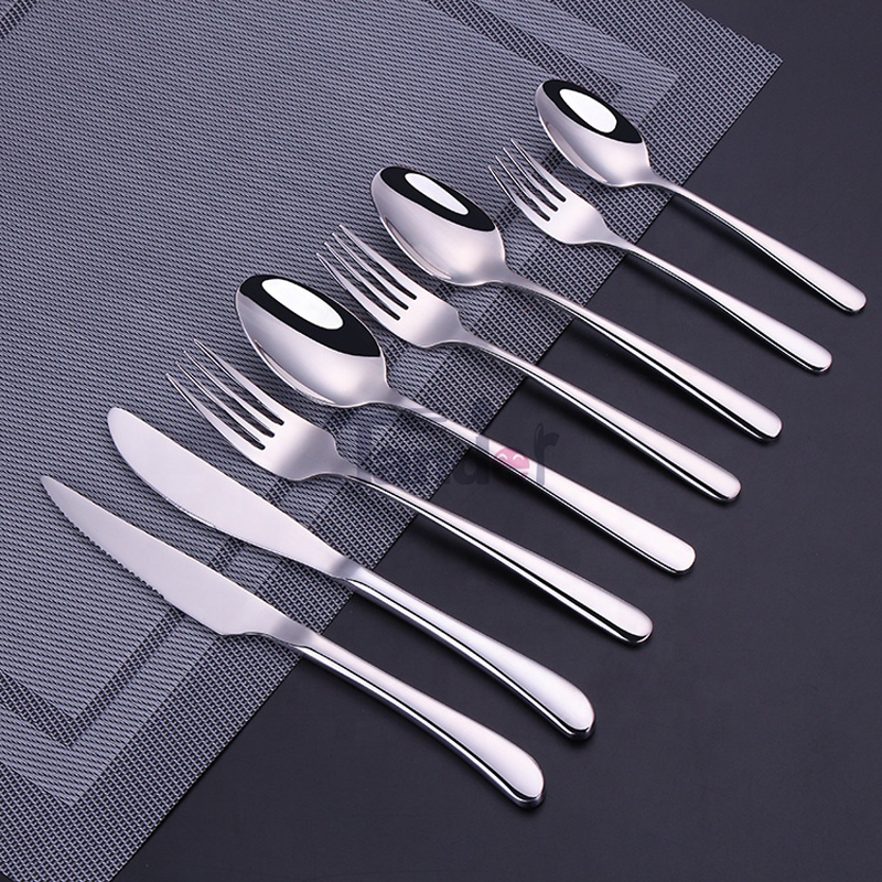 Flatware Set Stainless Steel Tableware Metal Cutlery pro hotel