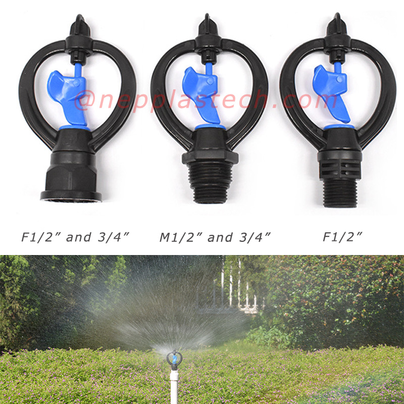 zemědělské postřikovací zavlažovací zařízení 1\/2 palce rotační postřikovače školka keř zalévání střední vzdálenost turbínové postřikovače