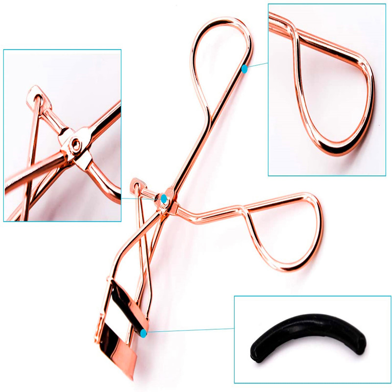 Profesionální kov na zakázku Bling Rose Gold Eyelasher Curler, Vysoce kvalitní nerezová ocel Eyelasher Curler Gift