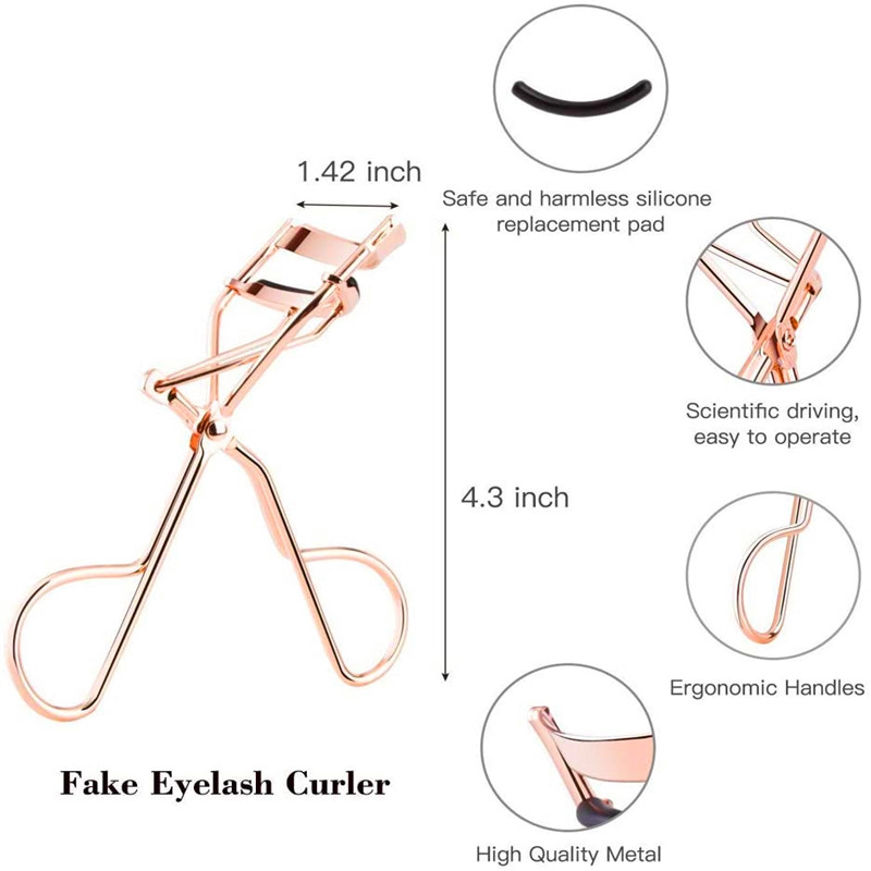 Profesionální kov na zakázku Bling Rose Gold Eyelasher Curler, Vysoce kvalitní nerezová ocel Eyelasher Curler Gift