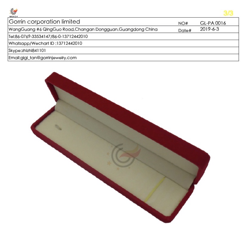 GL-PA0016 Sametová šperkovnice
