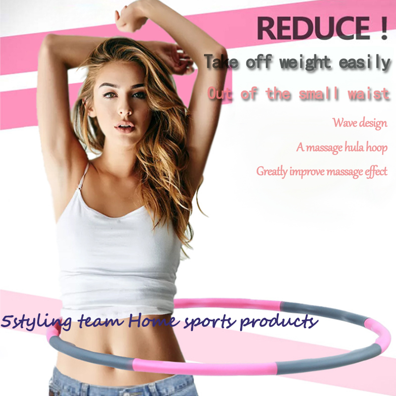 Hula obruč odnímatelný trup obruč zeštíhlující prsten fitness vybavení pas masážní pěna pro dospělé a děti