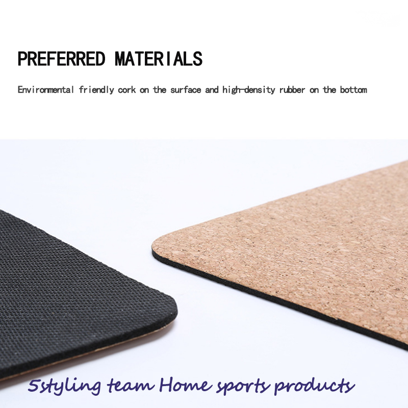 Velkolepé, na míru upravené korek jóga podložka proti skluzu Ochrana životního prostředí korek Natural Rubber Yoga Mat personalizované přizpůsobení