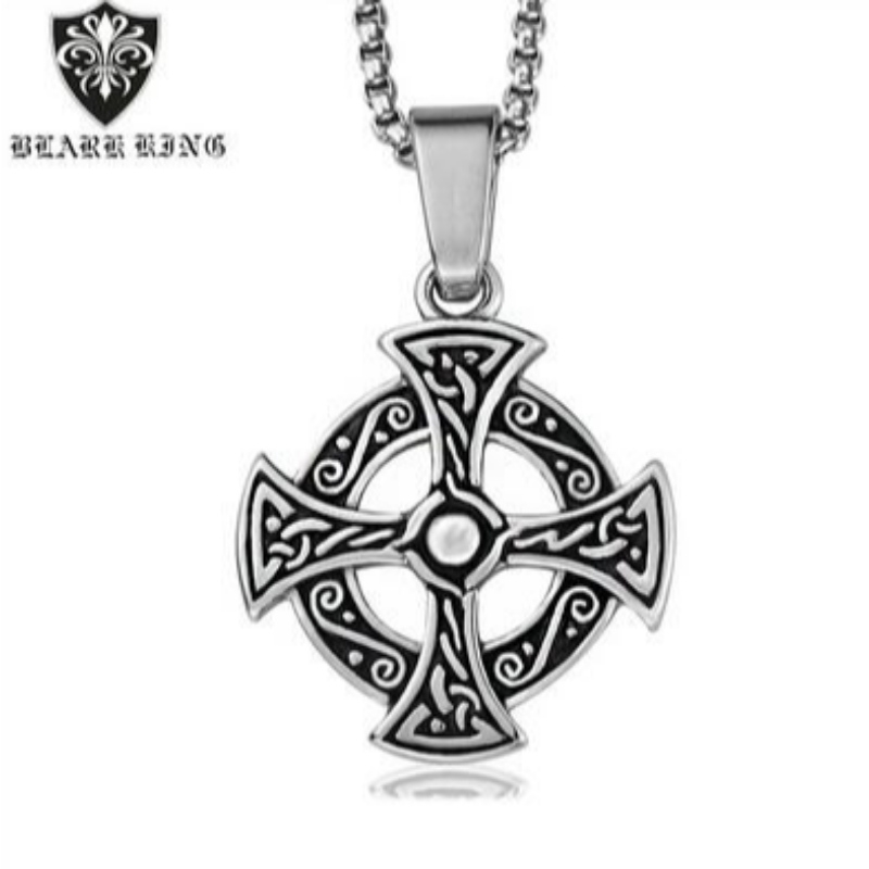 Osobní šperky korejský módní muž\\'s Stainless Steel Cross Pendant tag Retro Pattern Cross Pendant