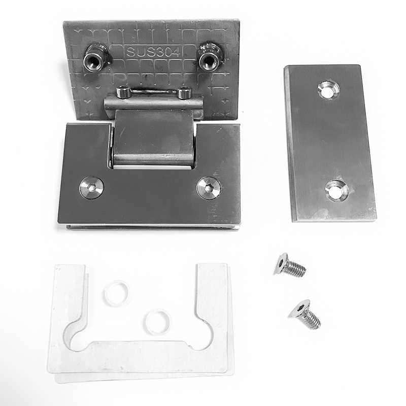 Koupelnová spona Koupelnové skleněné dveřní spony Nerezový koupelnový závěs Dvojité otevřené dveřní spony do koupelny2