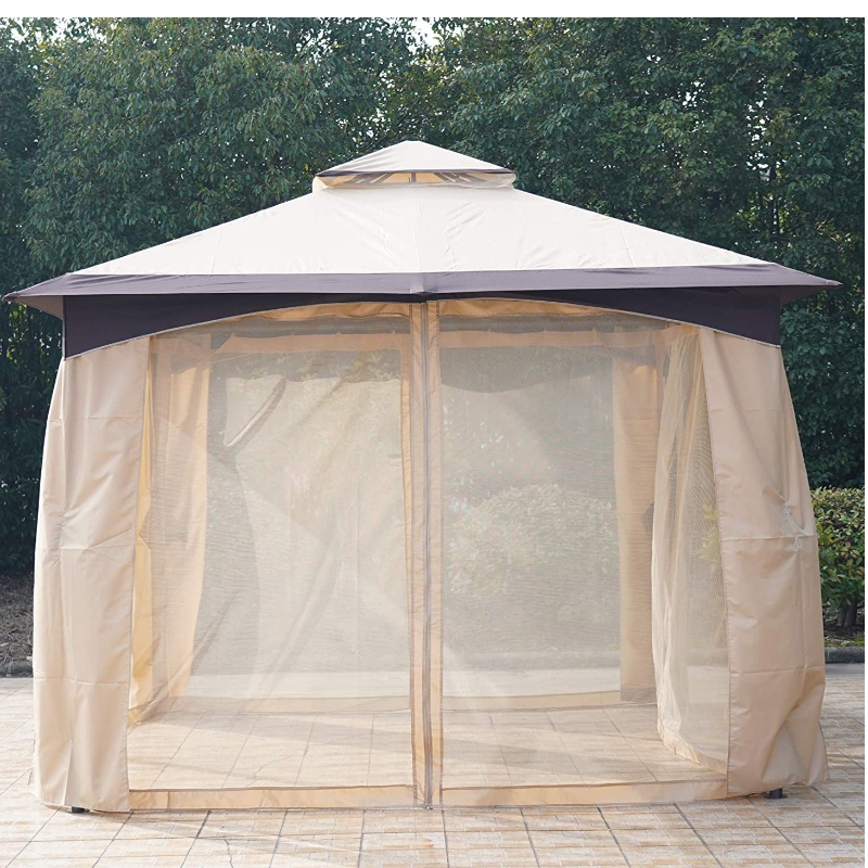 Double Roof Outdoor with Soft Top Gazebo Canopy