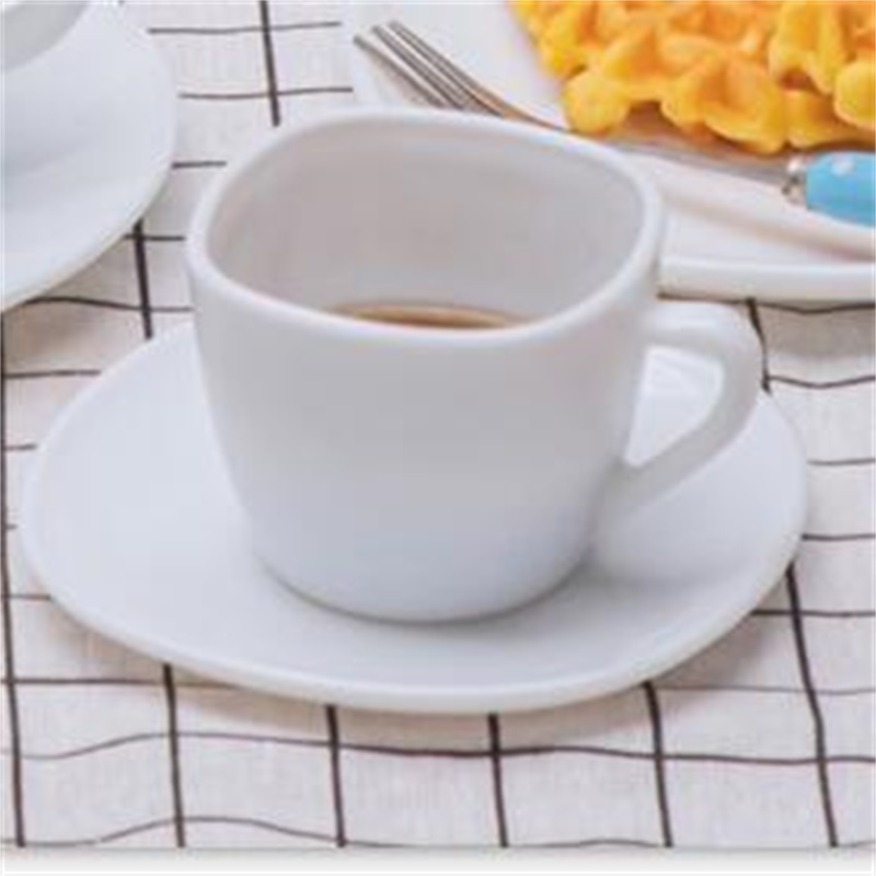 Sada večeře z skleněného skla z neprůhledného skla --SQUARE COFFEE SET