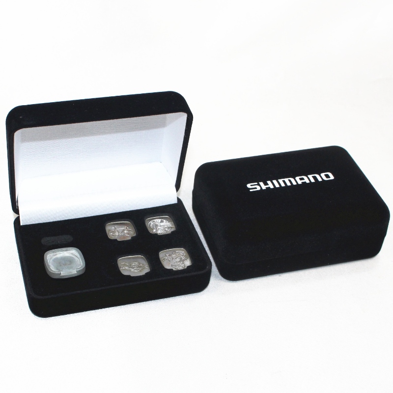 Položka D-26L kruhový tvar Velvet Box pro manžetové knoflíčky, sponka na kravatu, mm.95*68*36, závaží asi 65g