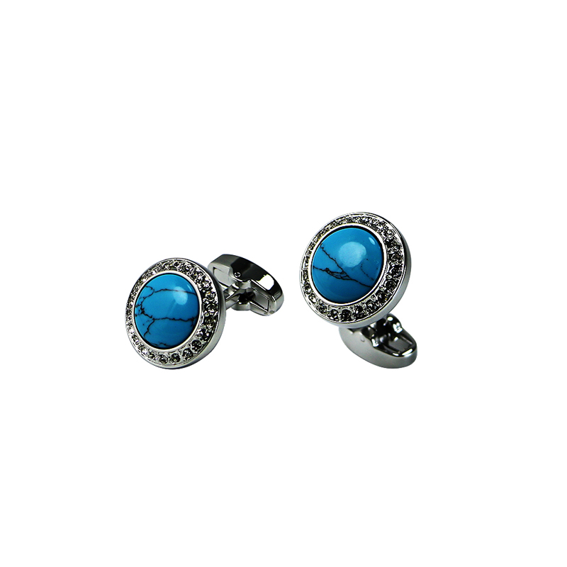 Crystal Domed Classic Cuff Links