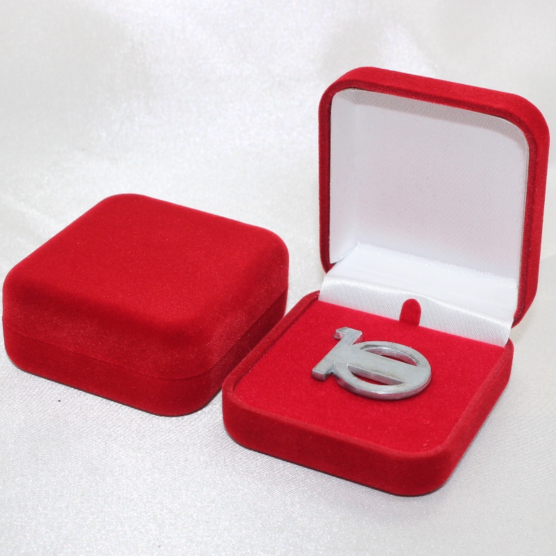 Bod F-2S kulatý tvar Velvet Box pro odznak & mince, mm.52*57*25, závaží o 26g