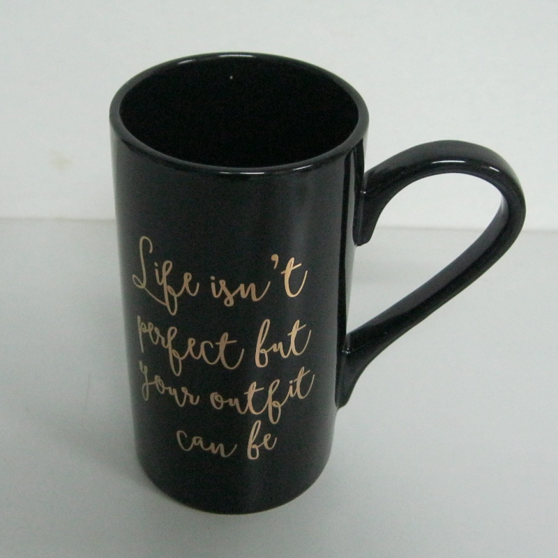 Logo Custom Gold Metallic Gold Decal Promotion Ceramic Mug Coffee Mug