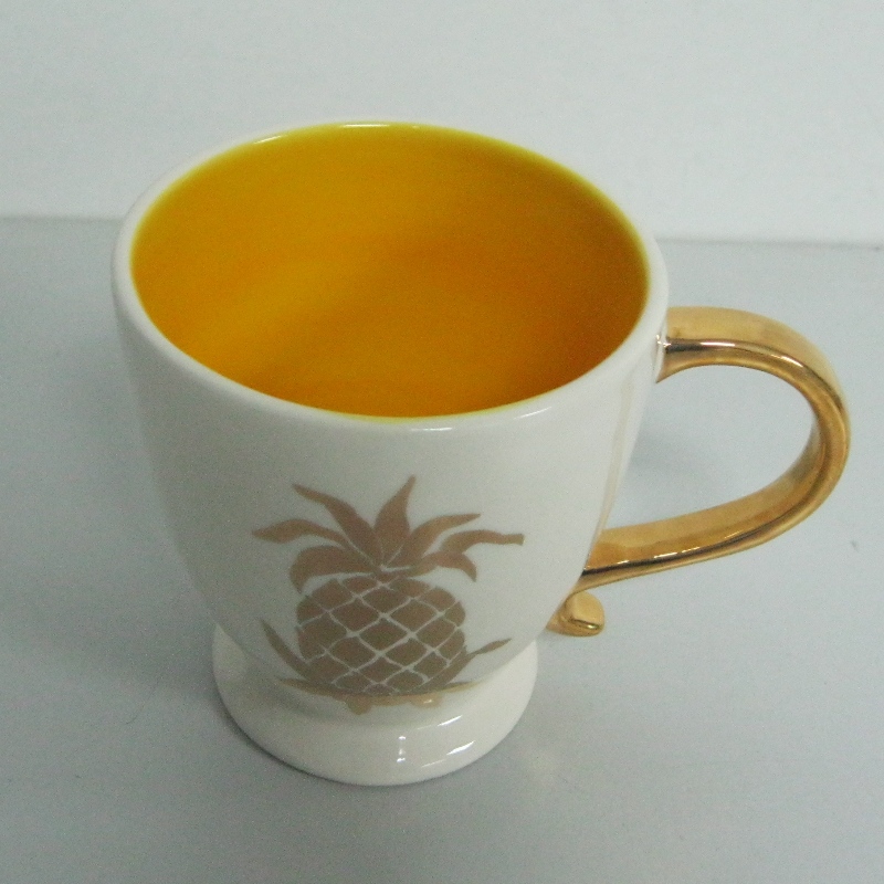 Logo Custom Gold Metallic Decal Promotion Ceramic Mug Coffee Mug