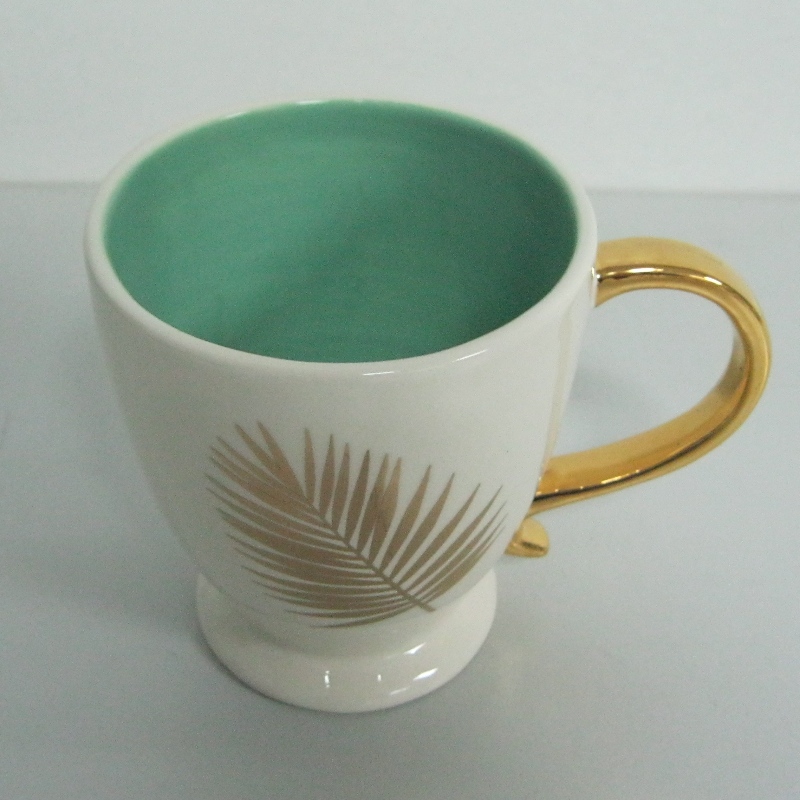 Logo Custom Gold Metallic Decal Promotion Ceramic Mug Coffee Mug