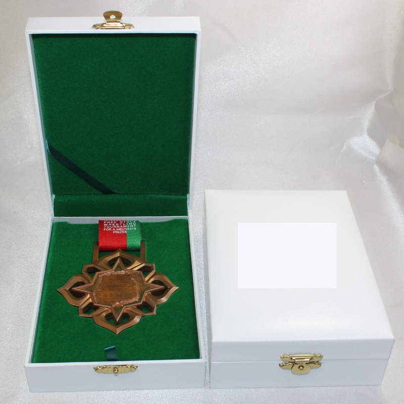 Bod V-15L obdélník PU kožené krabice pro 90*120 mm medaile, mince & odznak, atd. mm.110*157*40, závaží asi 185g