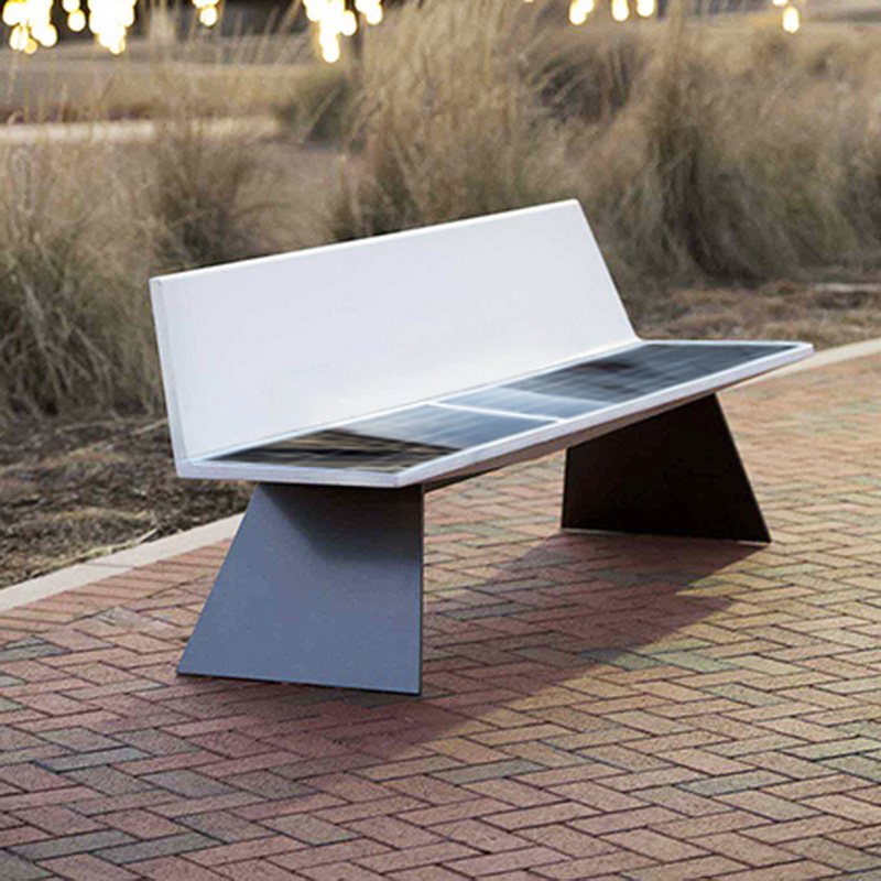 Bílá barva Inteligentní sluneční lavice střední velikosti