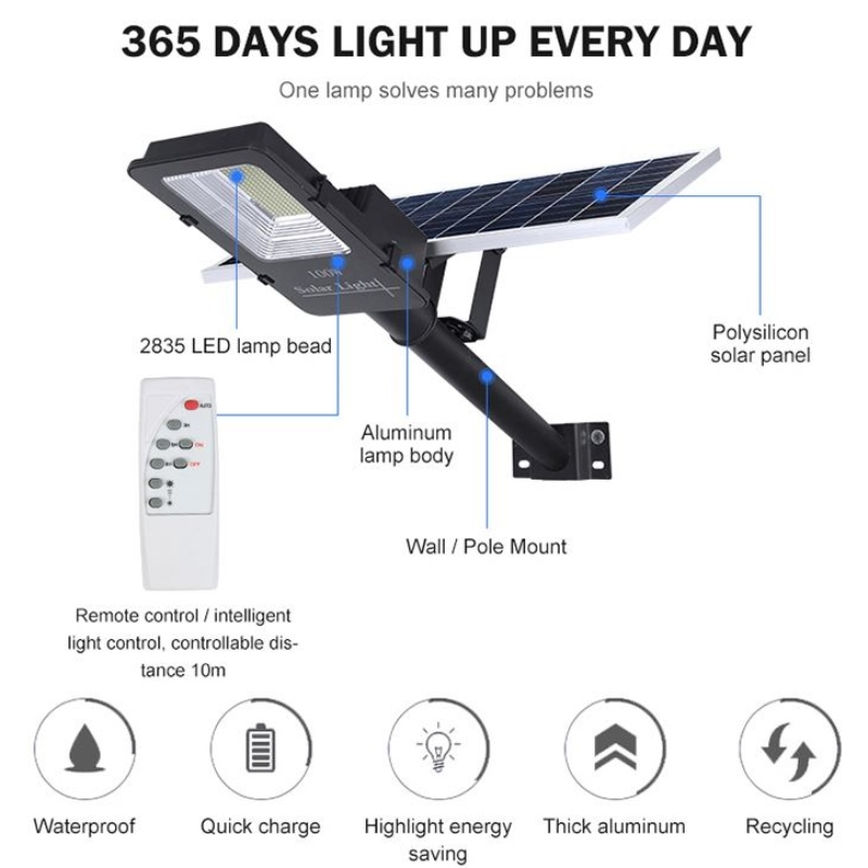 SMD 60w 100w 150w 300w Solar Led Street Lamp