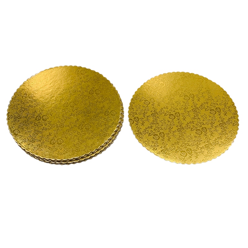 Oko catching Round Gold Cake Board for Cake Displaying