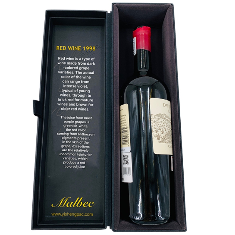 Luxusní krabička na víno na míru s černým EVA uvnitř