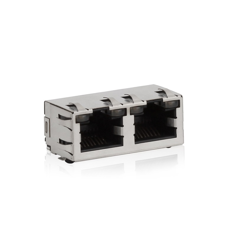 RJ45,1X2, LED, Shield Case