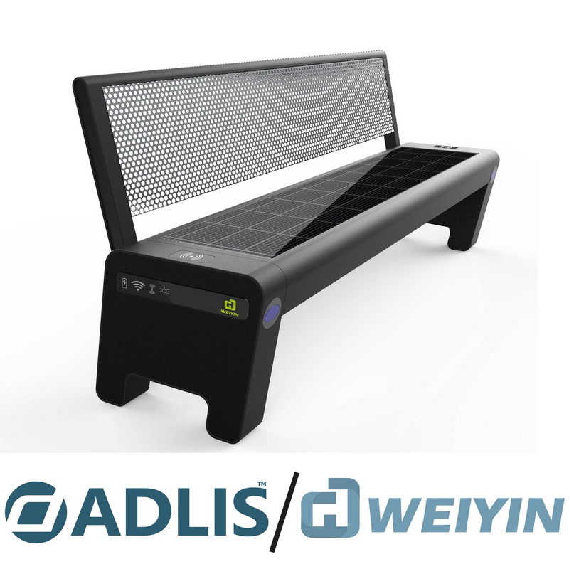 Vysoce kvalitní materiál Snadná instalace Bezplatná údržba Inteligentní lavičky se solárním panelem