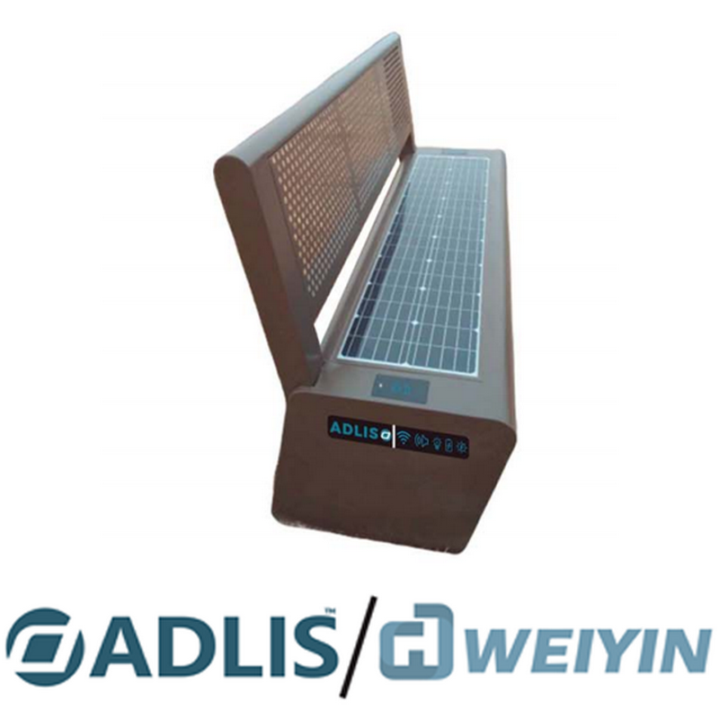 Vysoce kvalitní materiál Snadná instalace Bezplatná údržba Inteligentní lavičky se solárním panelem