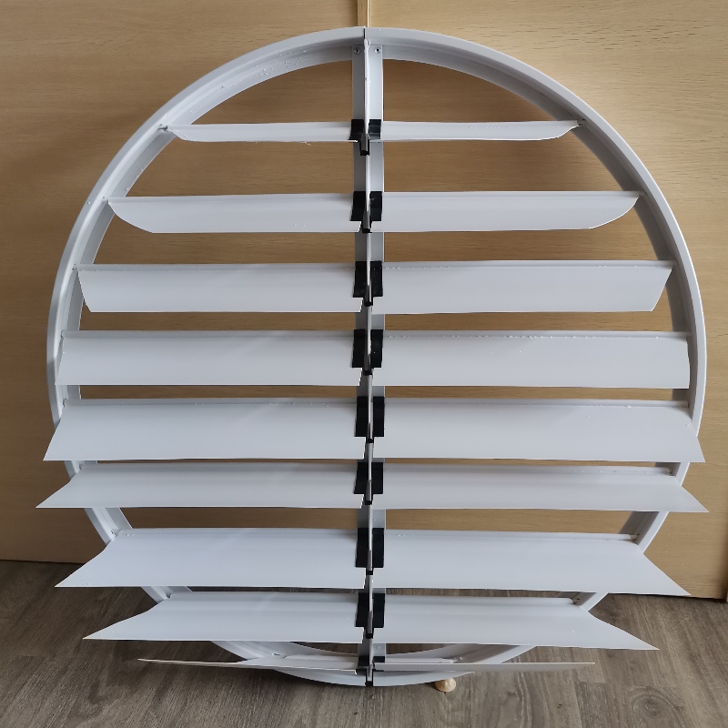 Round pvc ventilační závěrky profil PVC rolety pro ventilátory systému automatického ventilátoru pro větrací průmysl