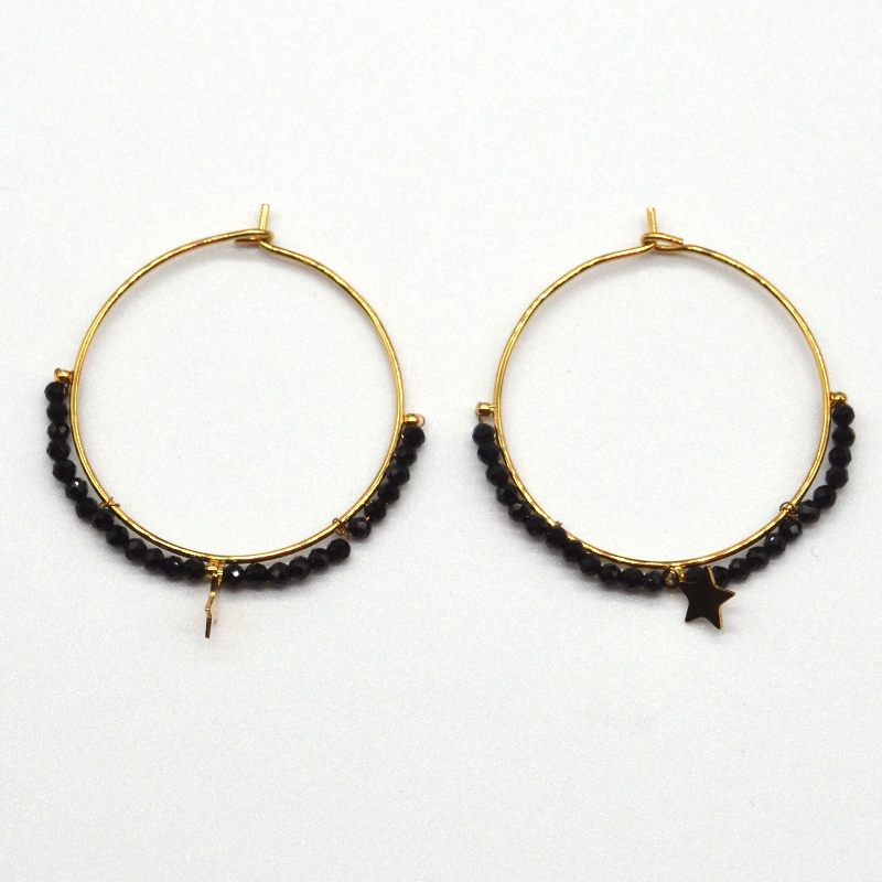 Kulaté náušnice, korálky, etnický styl, retro, bohémský styl, kruhové náušnice, dámský styl, hvězdný bohémský styl, přívěšek, Čína továrna na zpracování šperků Ruifanbao