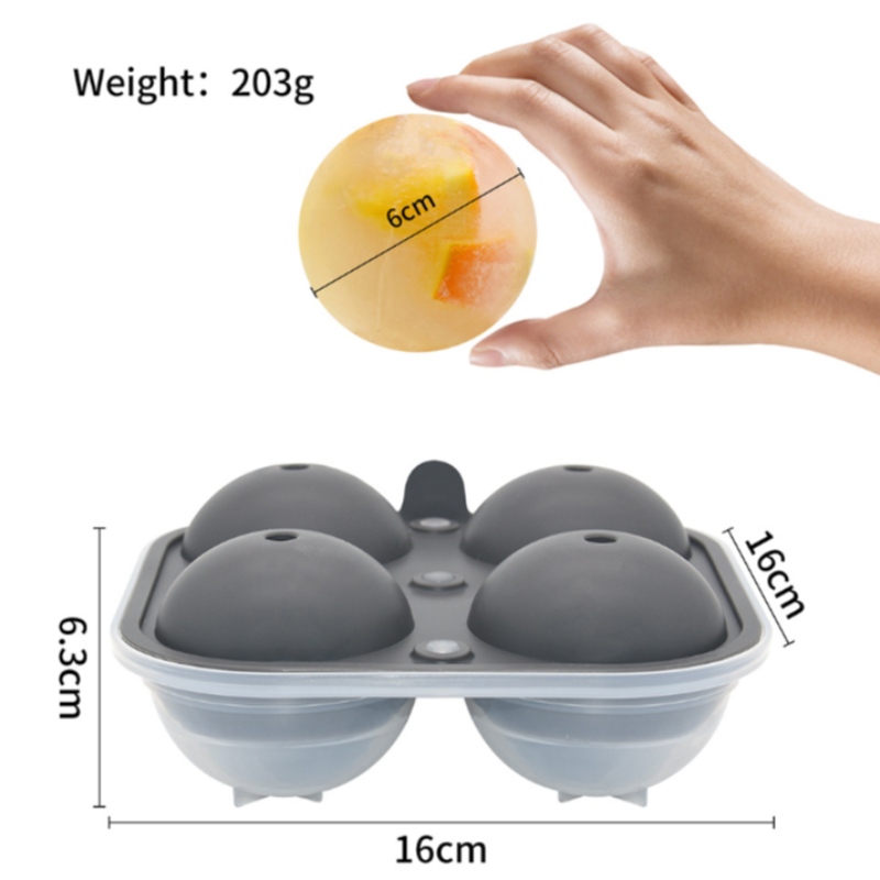 Nová velká čtyřka silikonová hokejová krabička na whisky s kulatou plastovou formou na výrobu ledu