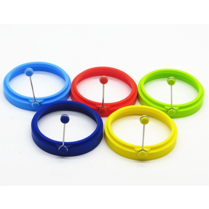 Silikonová kulatá omeleta rukojeť silikonová omeleta DIY pytlík na vejce vejce silikonový prsten na vejce